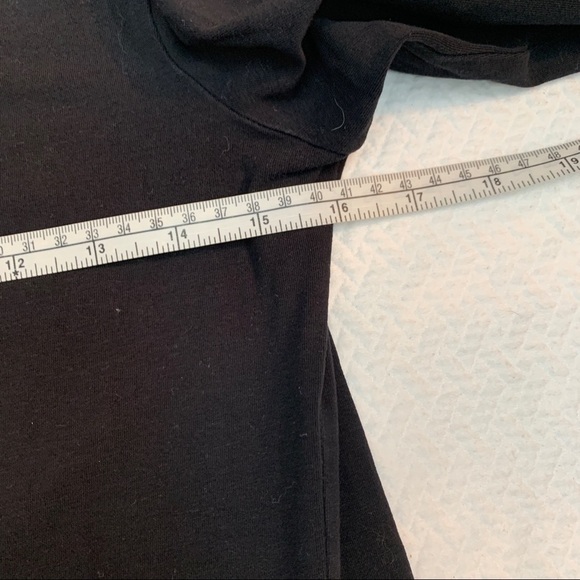 TRISTAN Graphic T- Shirt Top Black Long Sleeves Size M - Picture 7 of 8